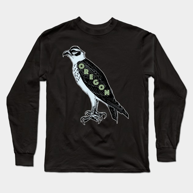 Oregon State Raptor - Osprey Bird Long Sleeve T-Shirt by encyclo